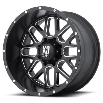Grenade XD820, 20x9 with 6x135 Bolt Pattern - Satin Black Milled with Blue Tint - XD82029063900BC